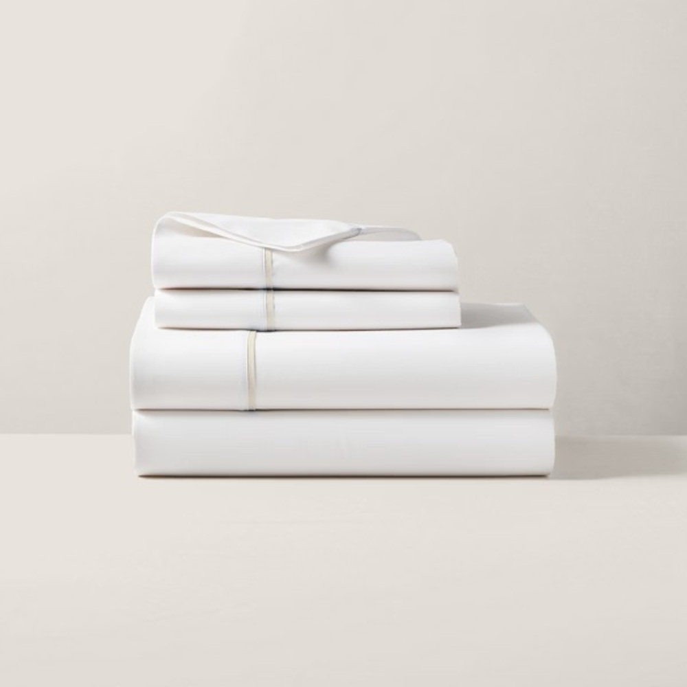Ralph Lauren NEW Organic Cotton Palmer Percale King Flat Sheet ONLY in Sand Dune